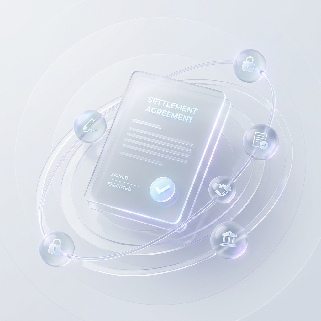Abstract Settlement Workflow Illustration